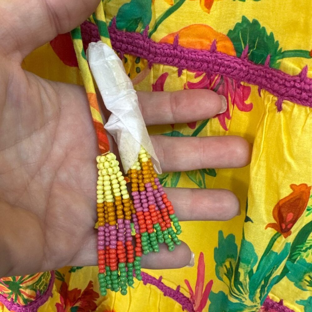 *NEW* FARM RIO Yellow Fruit Halter Maxi Dress - Picture 4 of 5